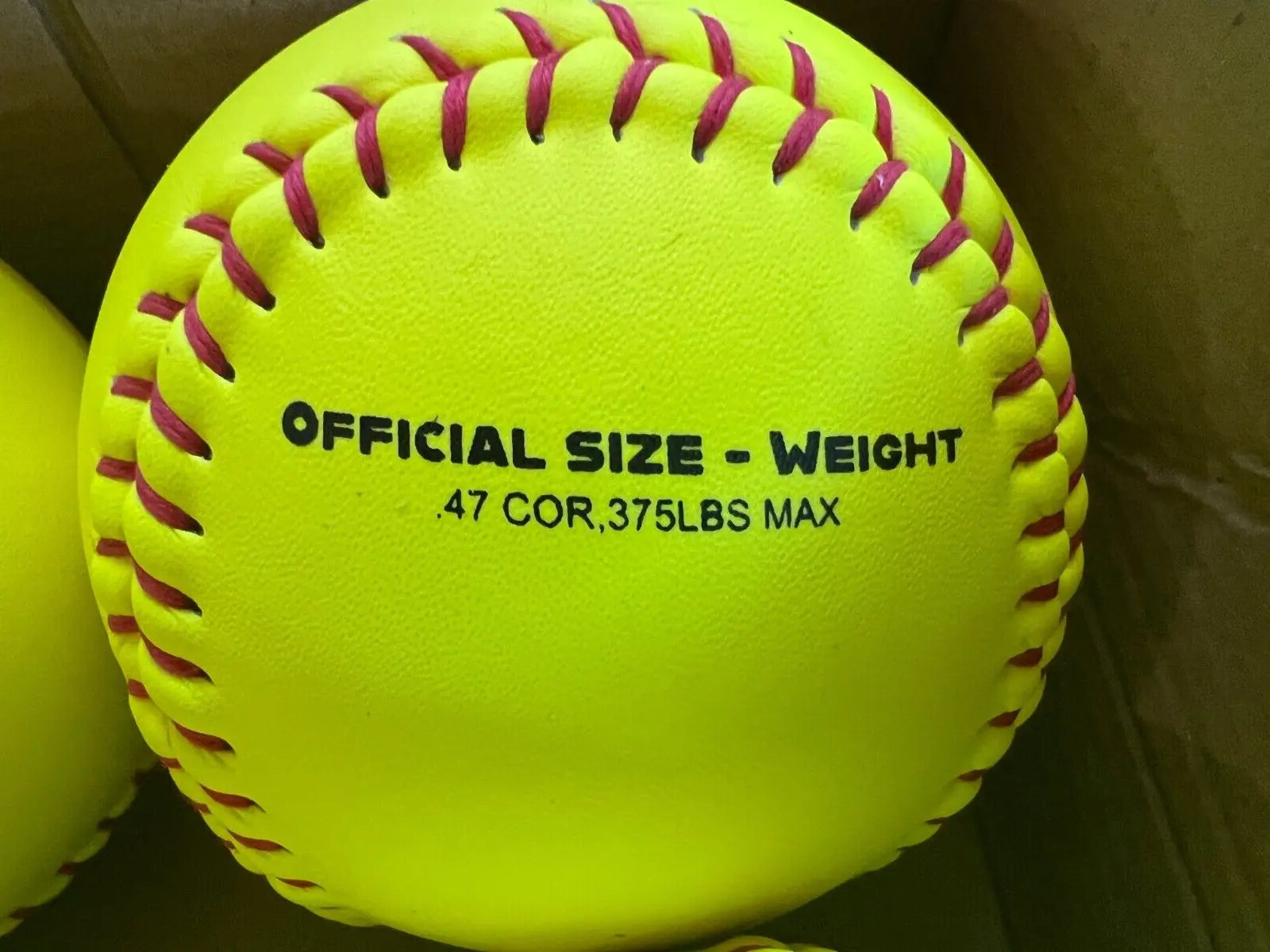 Raised Seam Fastpitch Softballs | 12" Official Size - Weight | CFH12YFP