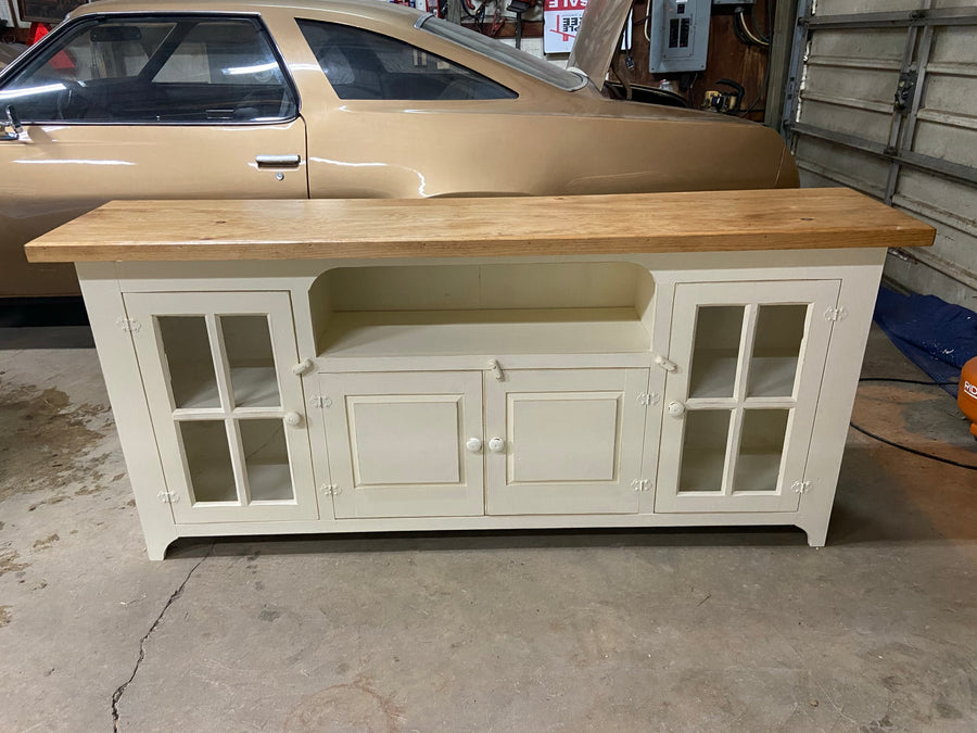 Amish Built TV Stand Coffee Bar Buffet Cabinet