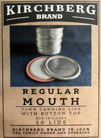 Canning Jar Lids Regular Mouth 70mm Kirchberg Brand